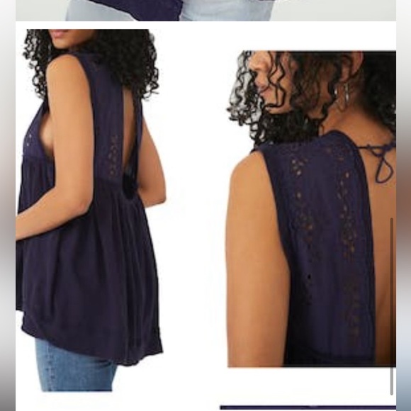 bella babydoll top navy - Picture 5 of 5